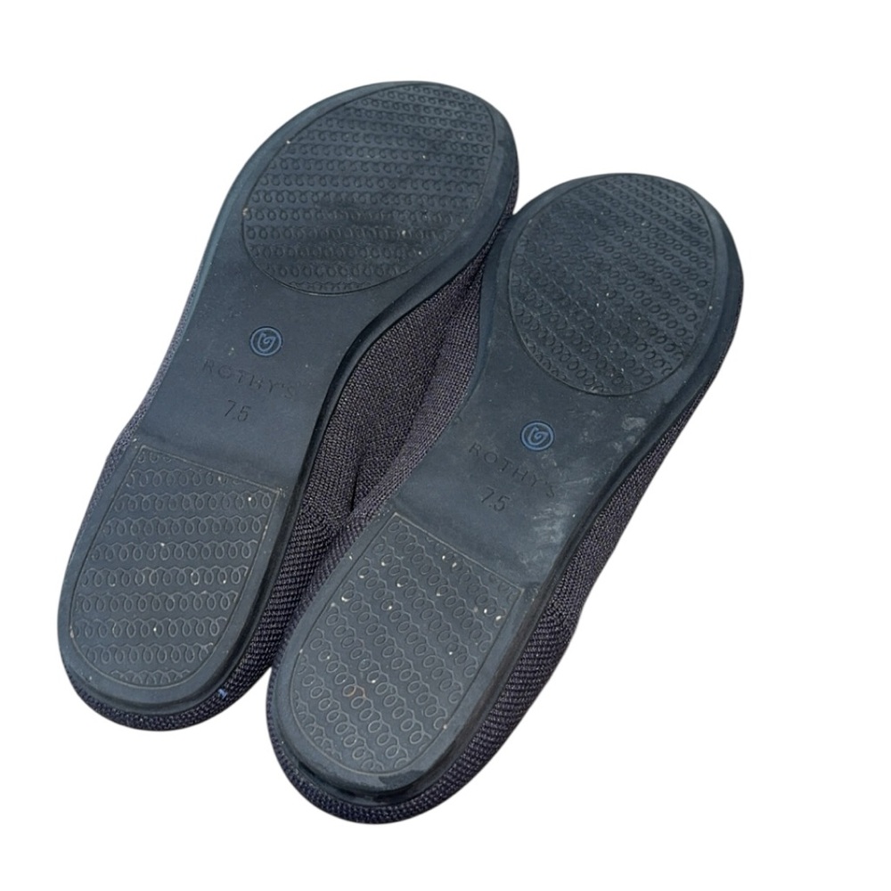 Rothy's Black Textile Rounded Toe Slip On The Flat Comfort Travel Shoes‎ 7.5 - Picture 9 of 9